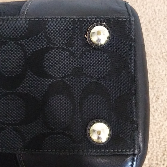Coach Black Jacquard Monogram Hampton Bag - Picture 8 of 13